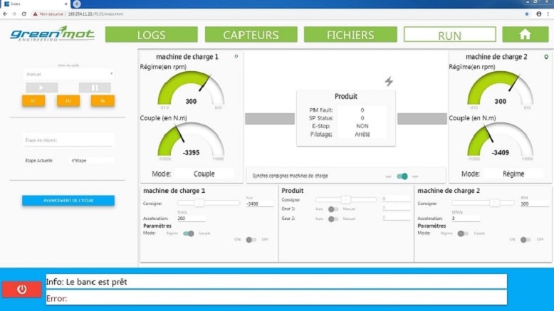 HMI e-bench for test management